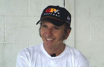 Picture: Emerson Fittipaldi being interviewed for 'Grand Prix Icon : Lotus 72'