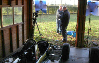 Picture: Filming for 'Grand Prix Icon : Lotus 72'